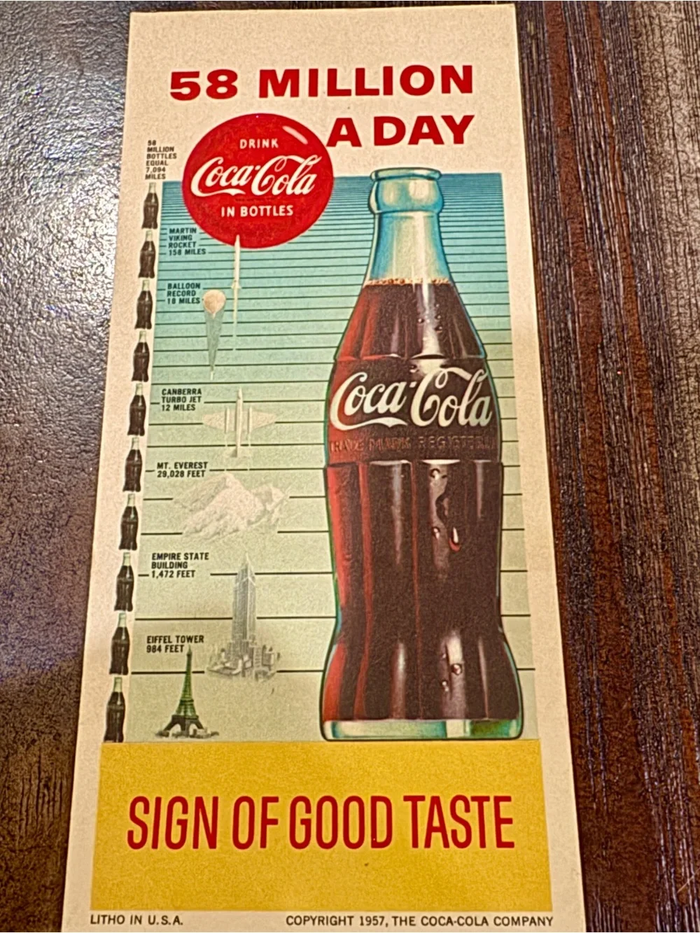 Rare 1953 and 1957 original shelf advertisement. Over 70 years old!!!!!